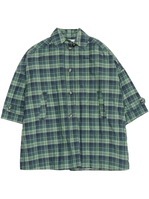 “BIMBA Y LOLA” ダブルブレストチェックコート Green/Brown 29259425_58362642_600.jpg