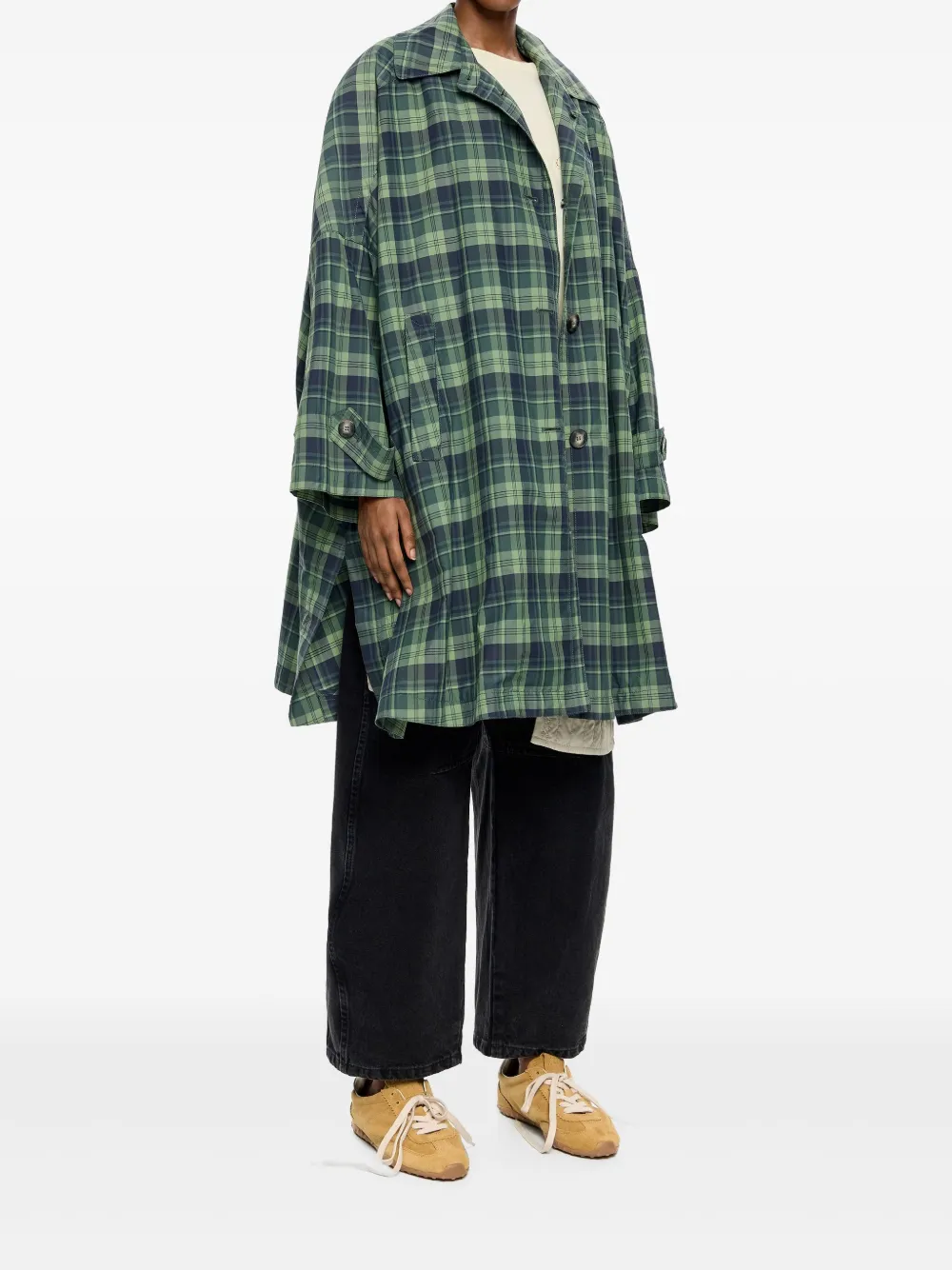 Bimba y Lola check-print trench jacket | Oversized Jackets | Image 2