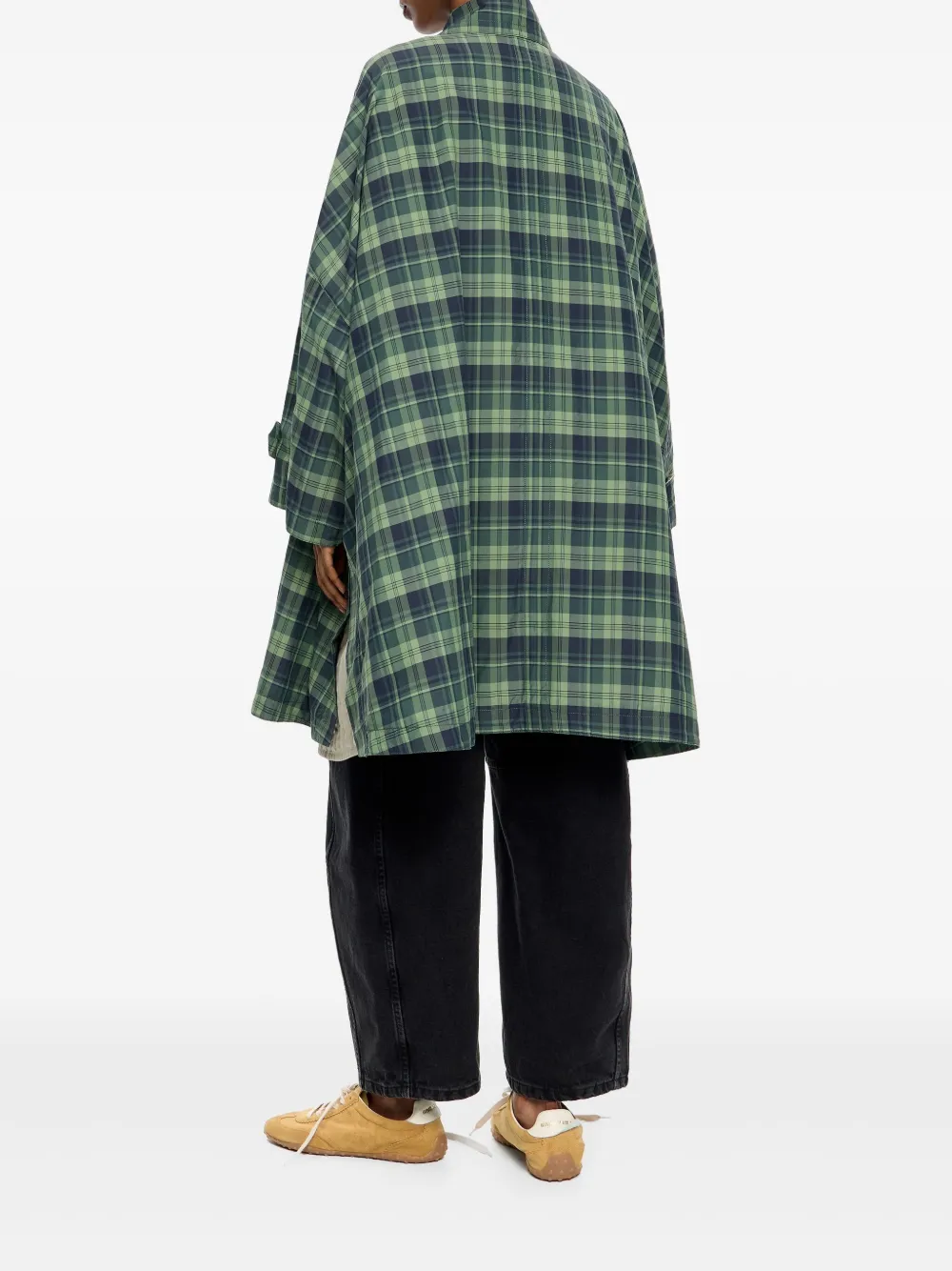 Bimba y Lola Geruite trenchcoat Groen