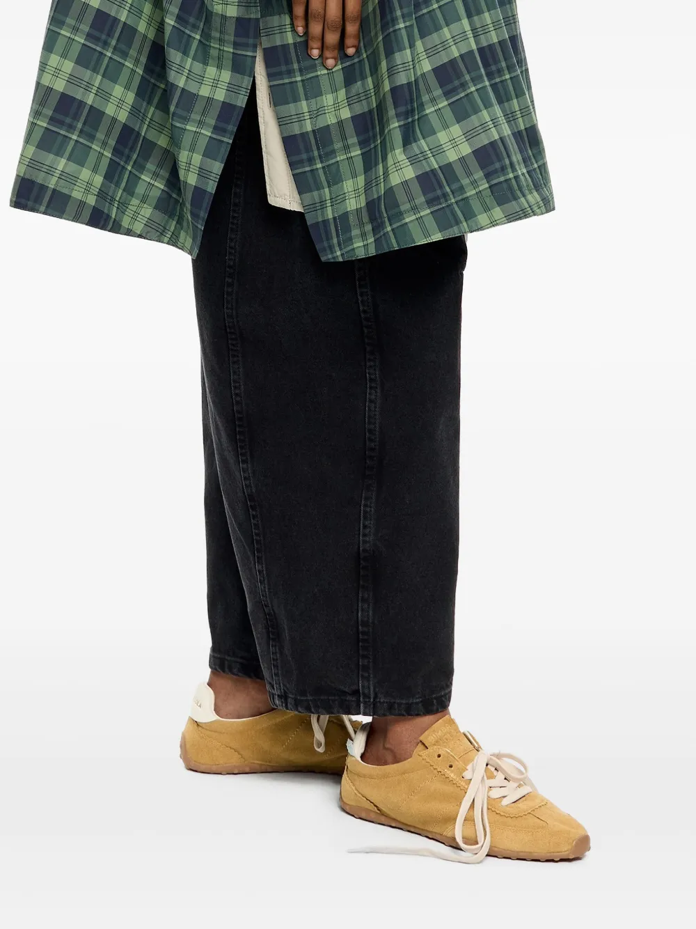 Bimba y Lola Geruite trenchcoat Groen