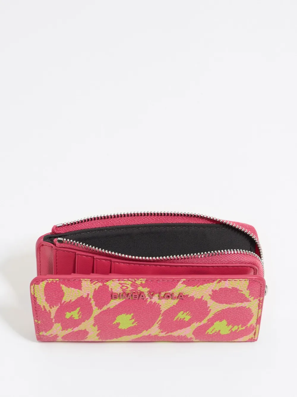 Bimba y Lola Portemonnee met luipaardprint en rits - Roze