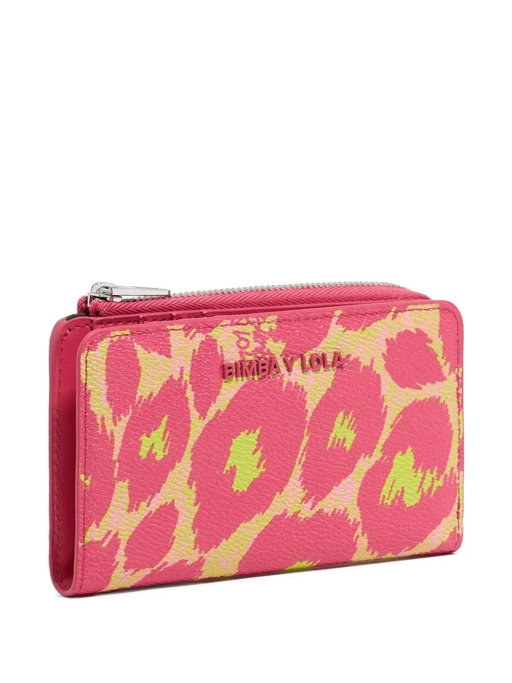 leopard-print zip wallet