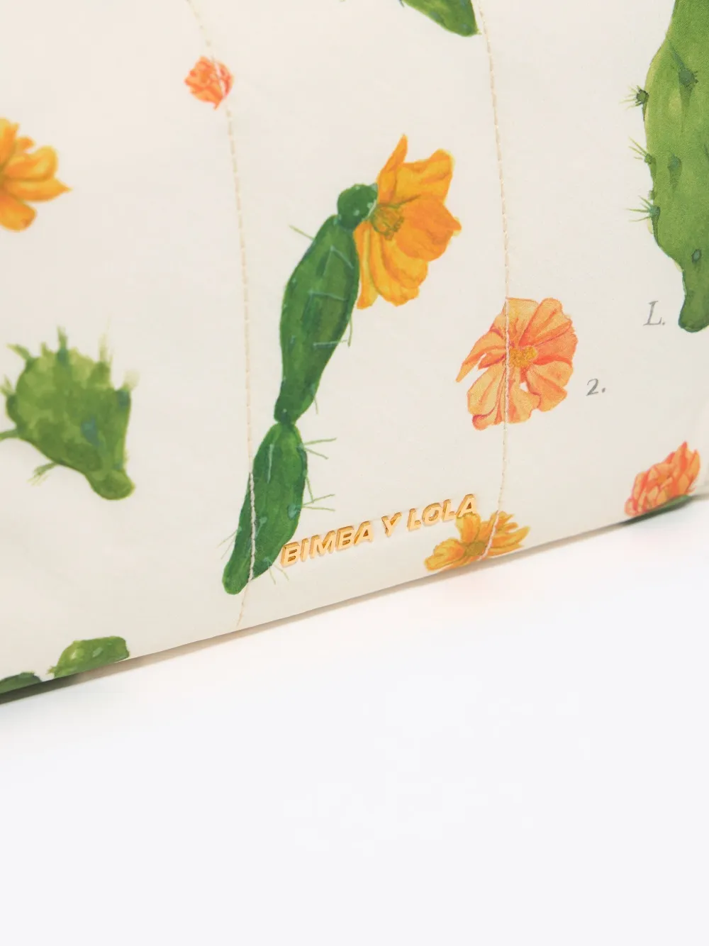 Bimba y Lola Make-up tas met bloemenpatroon Wit