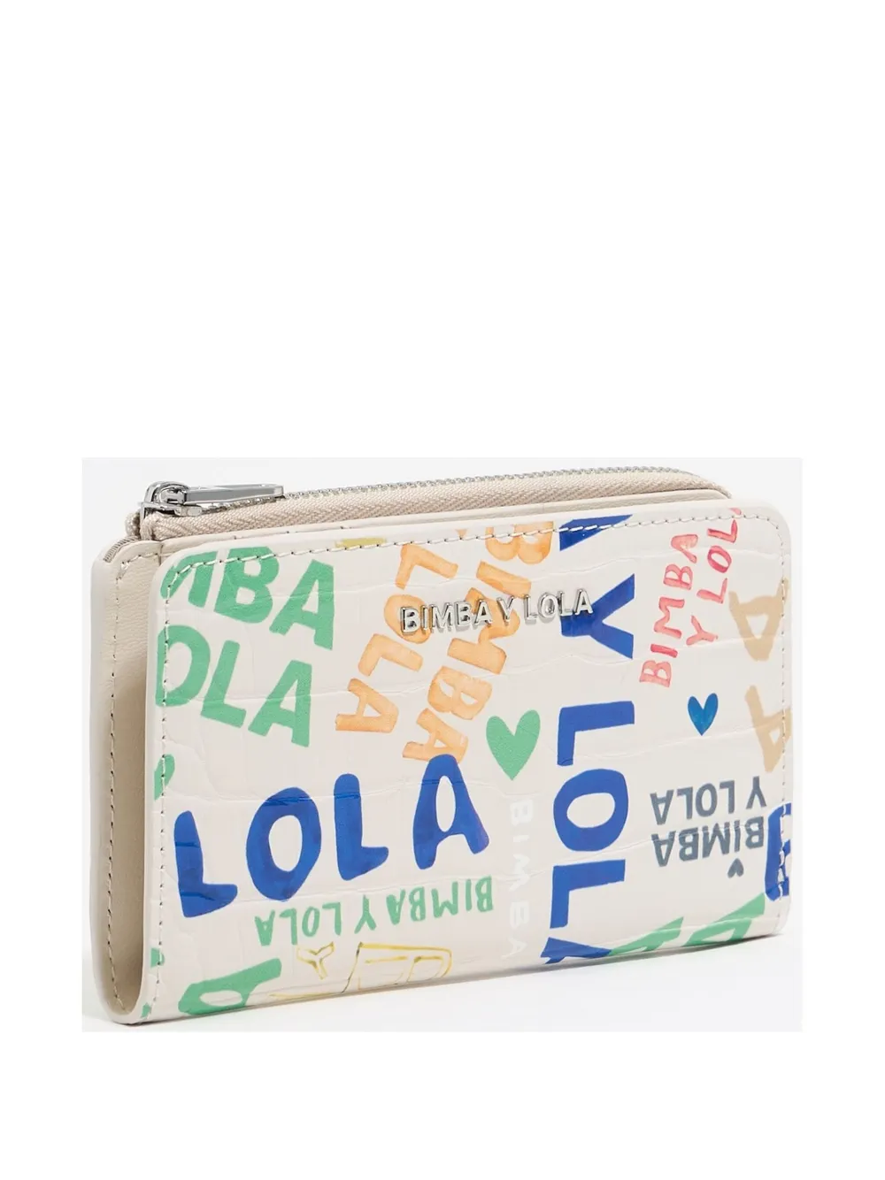 Bimba Y Lola Logo-print Zip Wallet In White