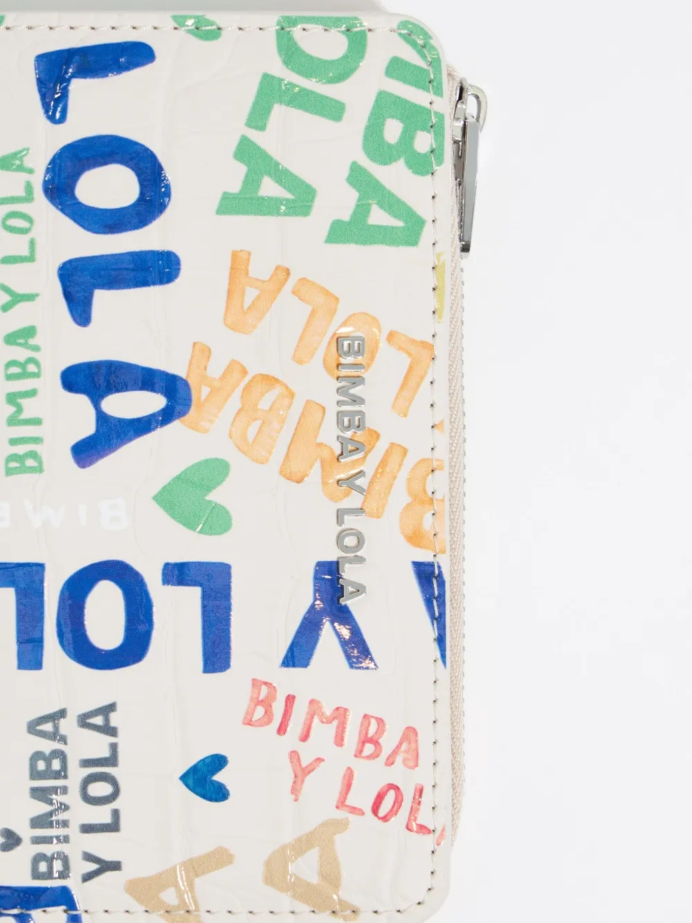 Bimba y Lola Portemonnee met logoprint Wit