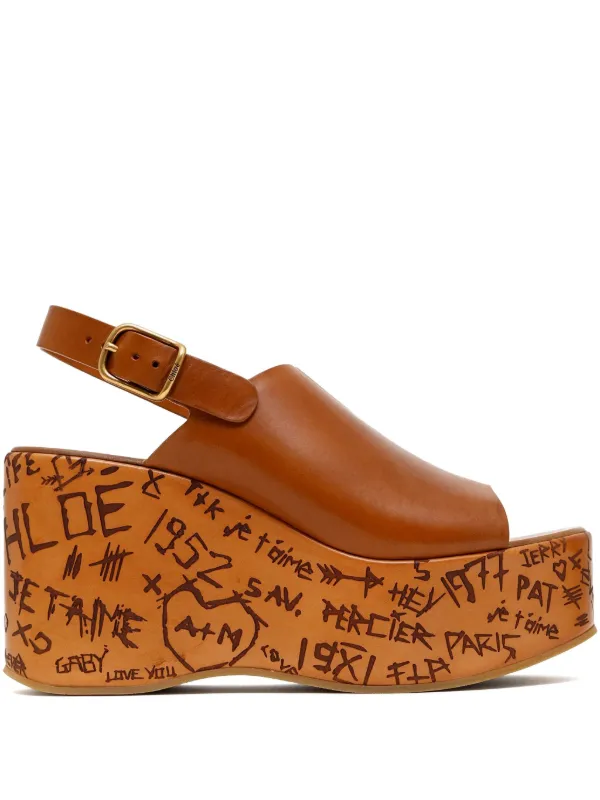 初売り 130mm Maxime Chloé サンダル JP FARFETCH | ブラウン | 靴