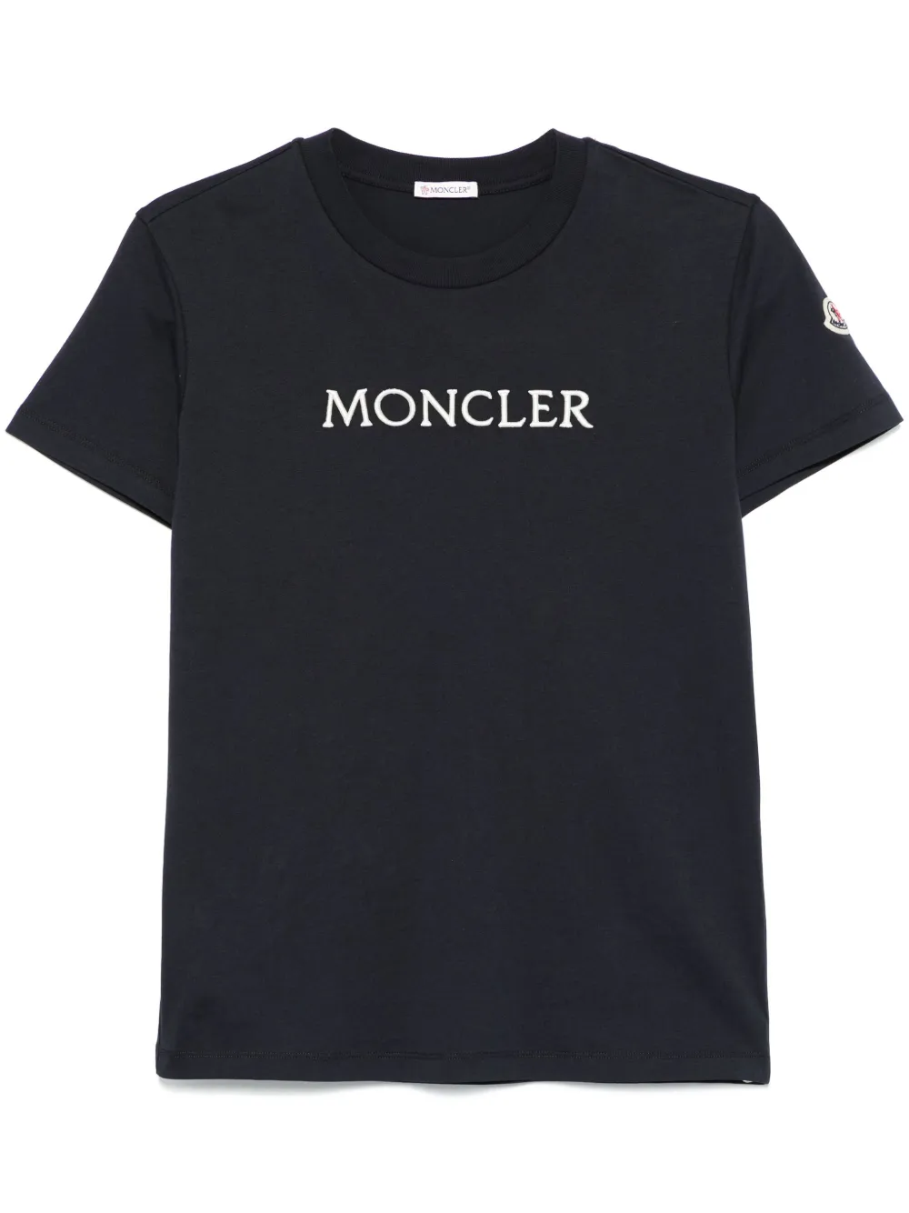 Moncler T-shirt met geborduurd logo Blauw