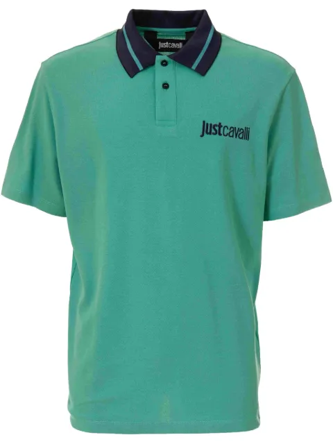 Just Cavalli logo-embroidered polo shirt