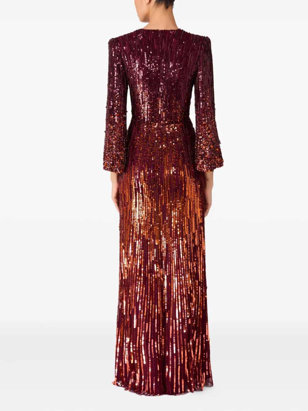 Jenny Packham Cosmos Maxi Dress In Red