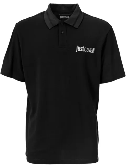 Just Cavalli logo-embroidered polo shirt