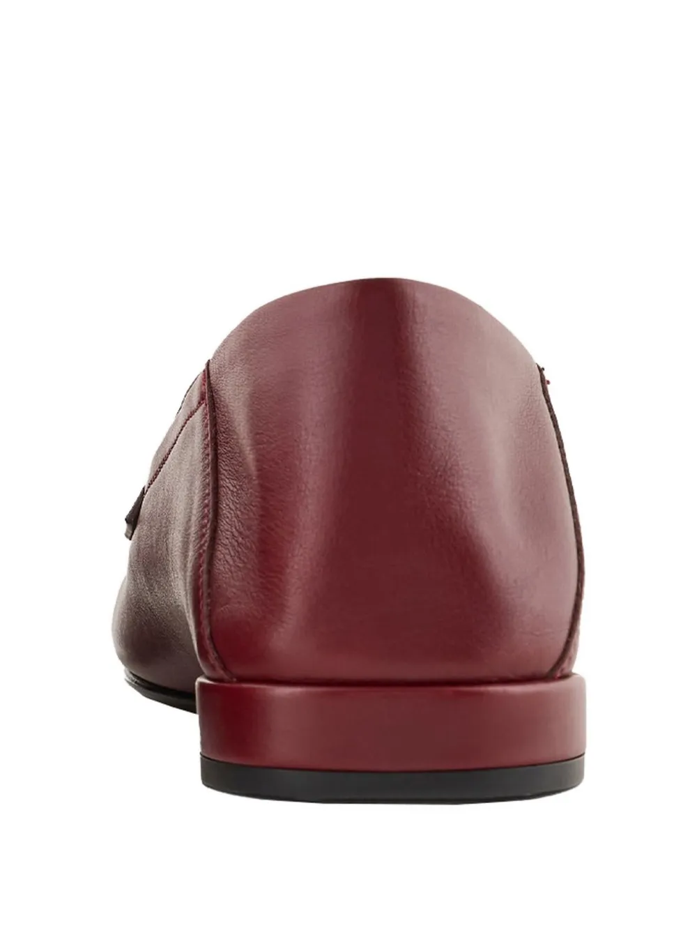 Shop Giorgio Armani Smooth-leather Loafers