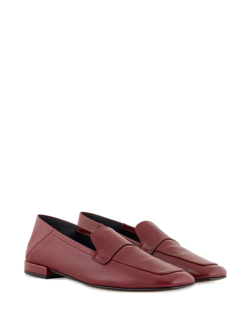 Giorgio Armani smooth-leather loafers - Rood
