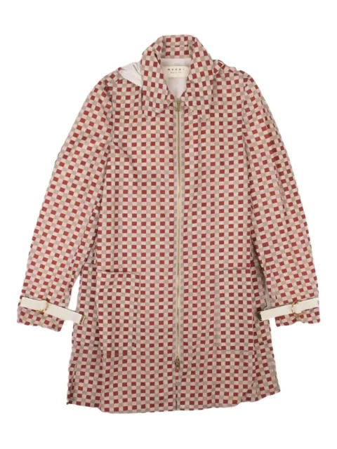 Marni impermeable con motivo de cuadros