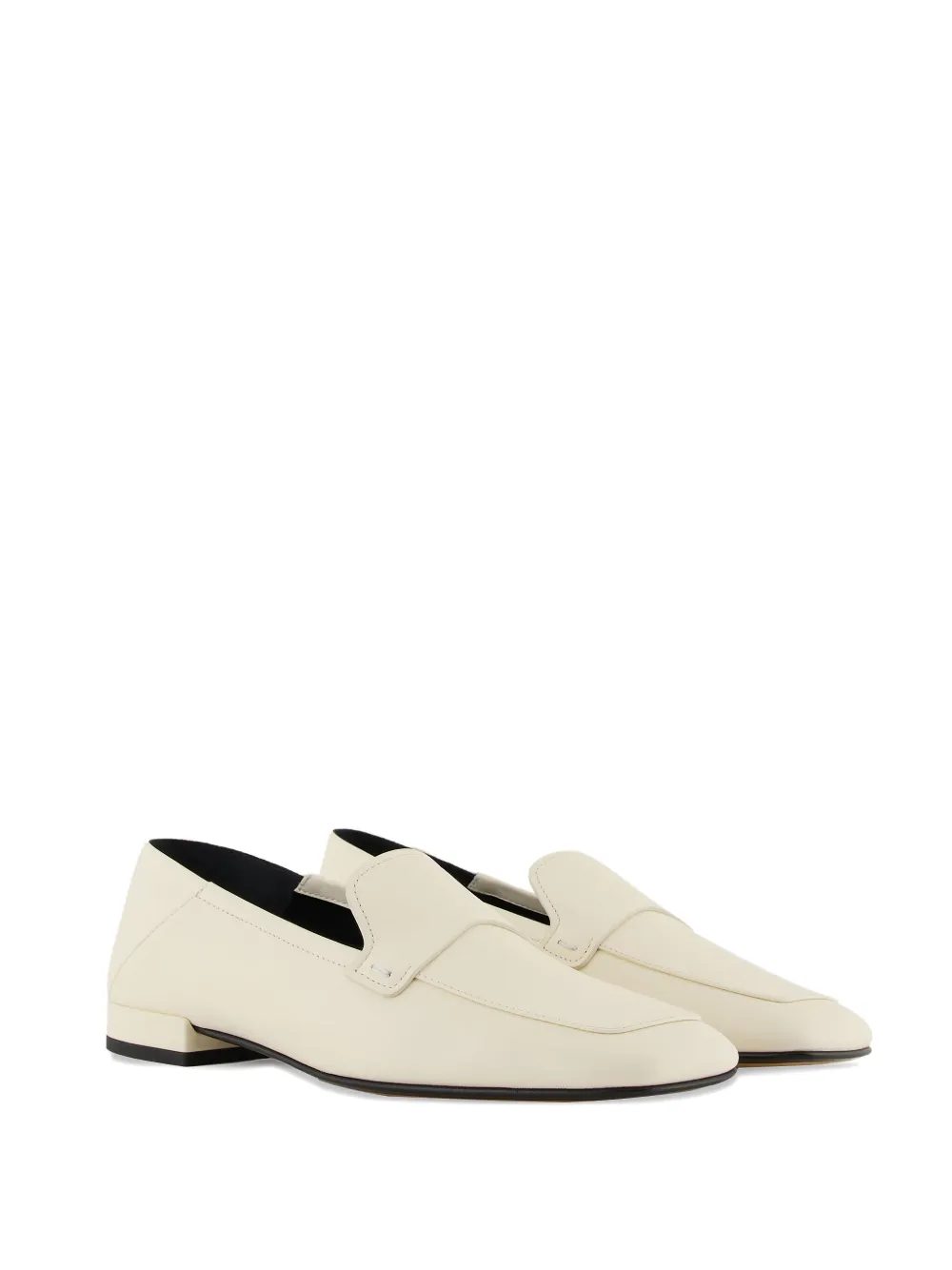 Giorgio Armani smooth-leather loafers - Wit