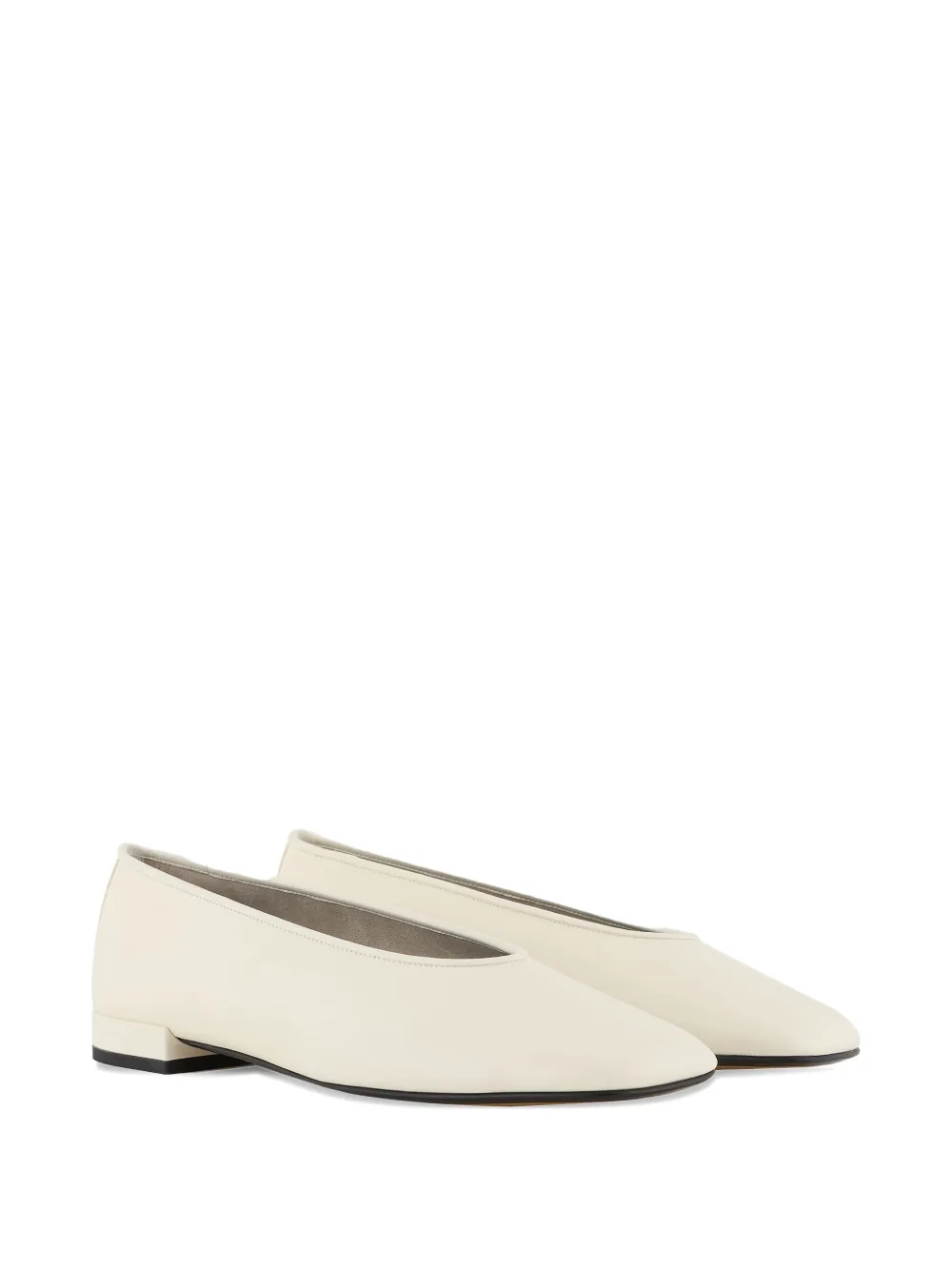Giorgio Armani smooth-leather ballerinas - Wit