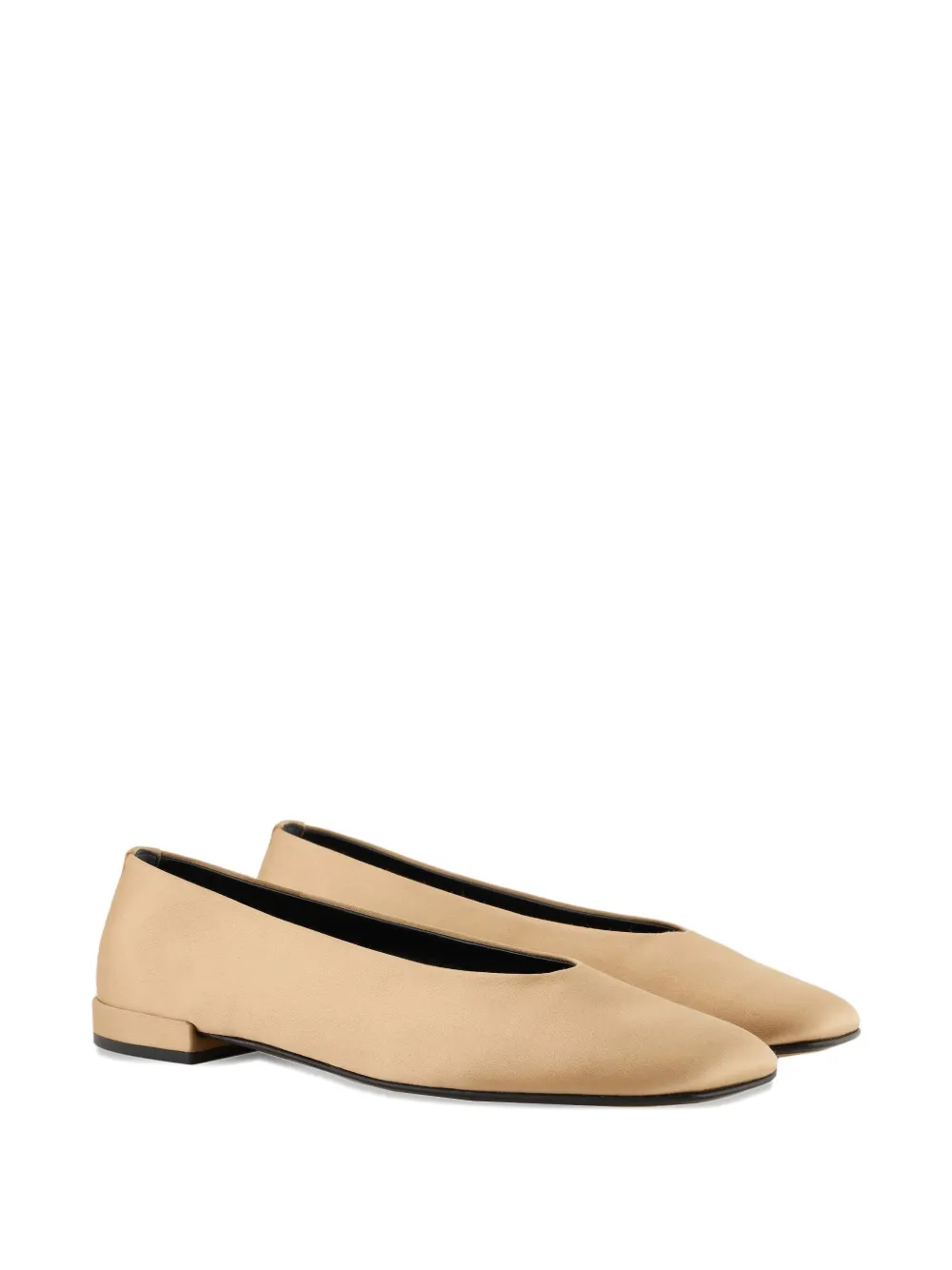 Giorgio Armani satin ballerinas - Beige