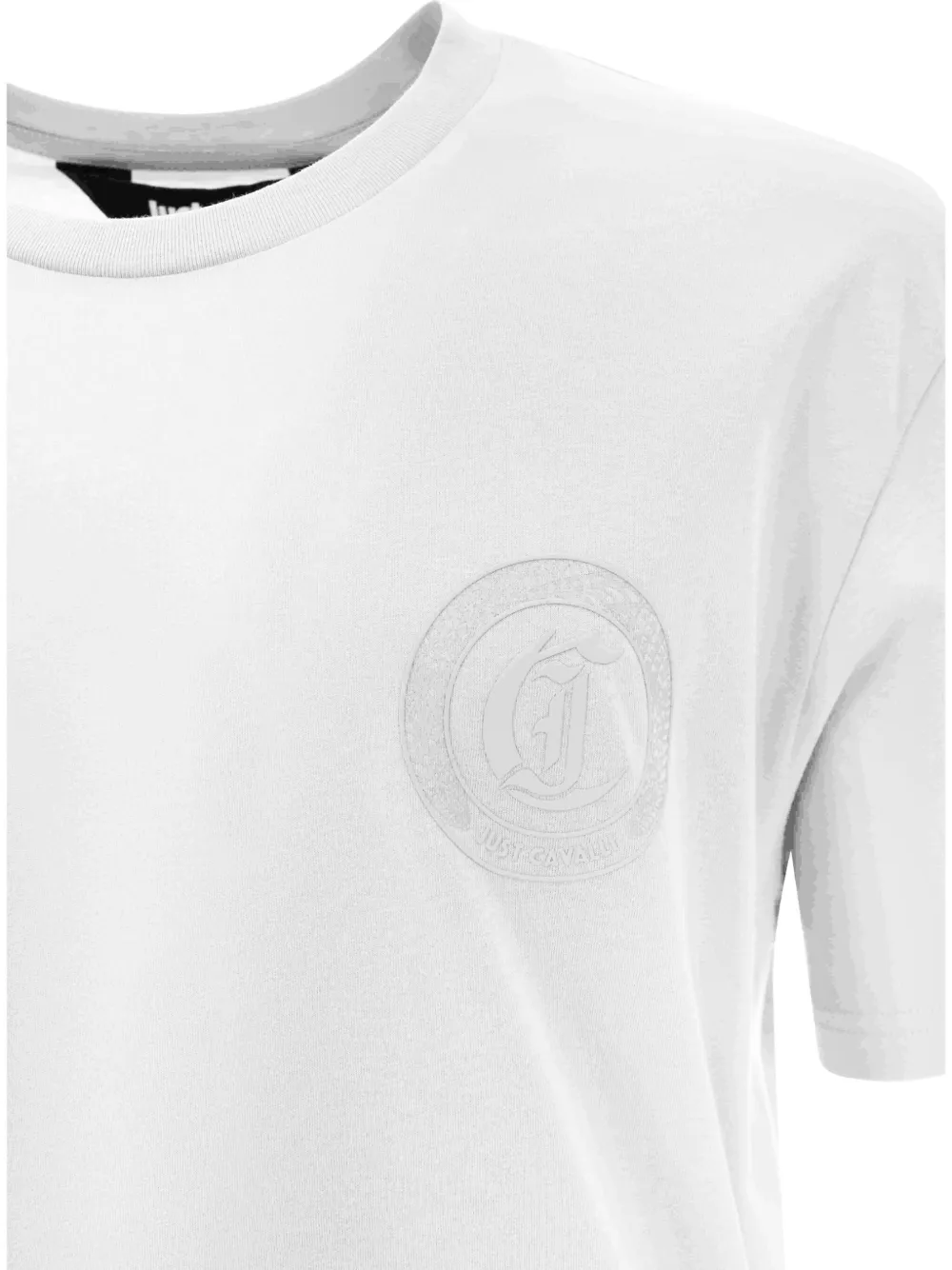 Just Cavalli T-shirt met logo-applicatie Wit