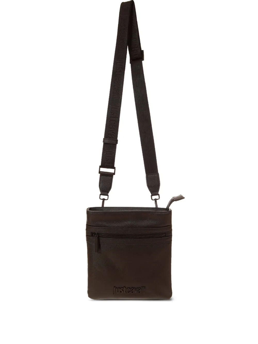 embossed logo shoulder bag