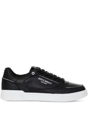 MSGM Panelled Leather Sneakers | Black | FARFETCH ZA