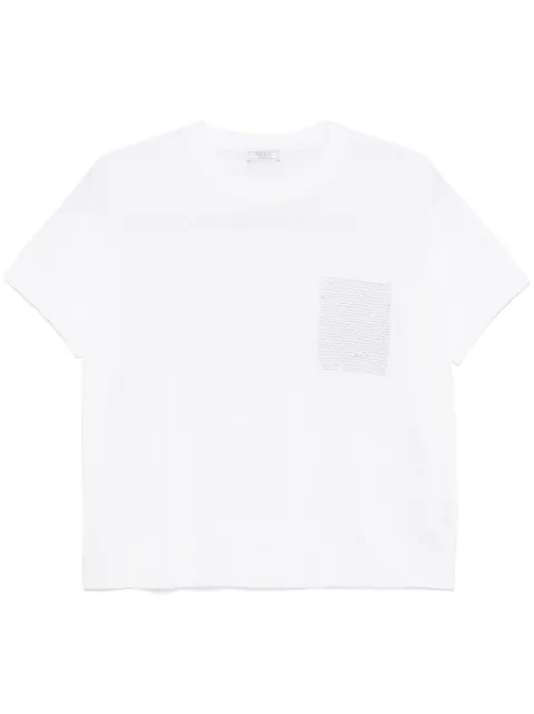 Peserico bead-detail T-shirt