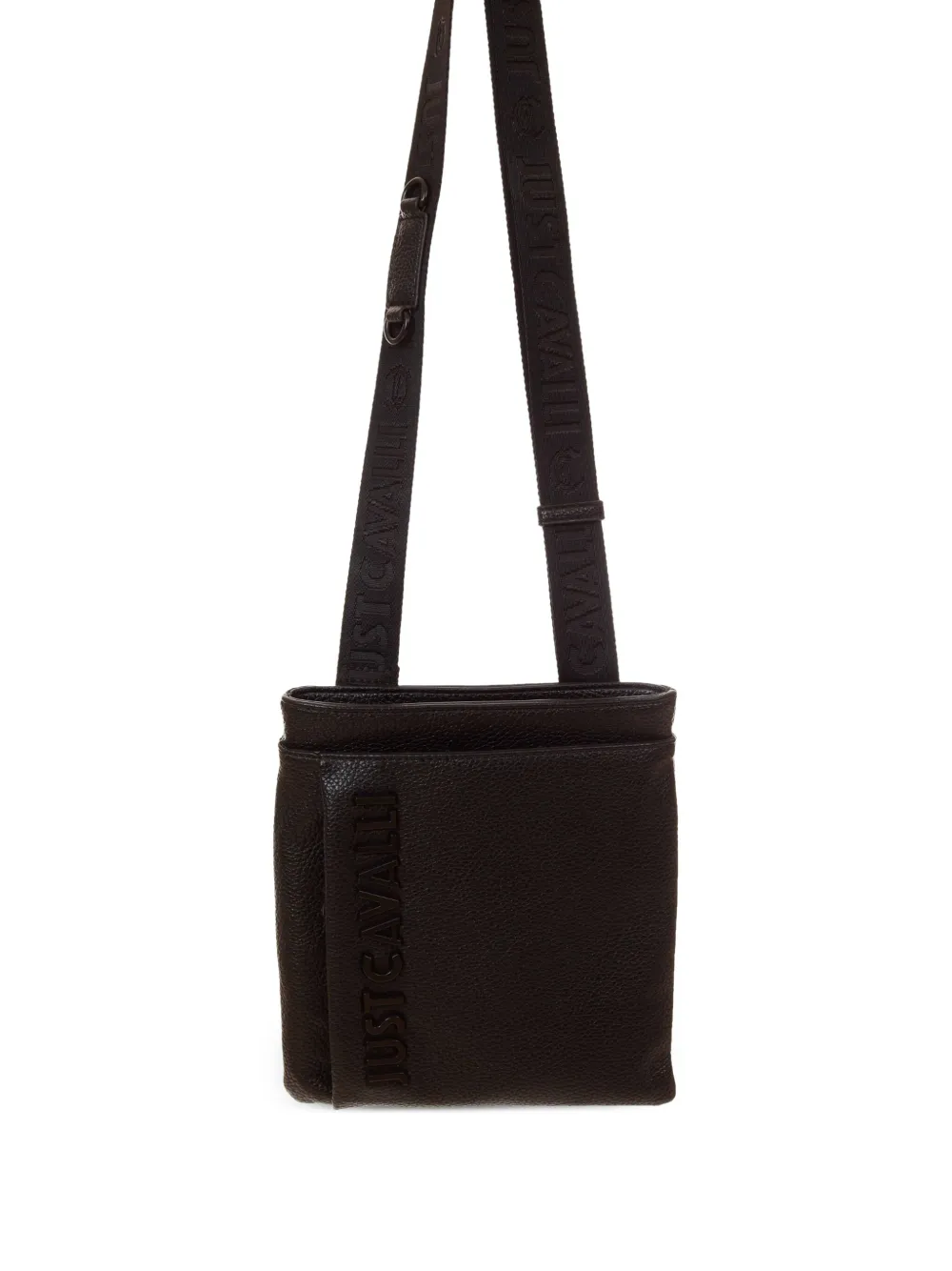 embossed logo shoulder bag