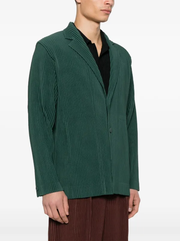 HOMME PLISSÉ ISSEY MIYAKE グリーン Homme Plissé Issey Miyake plissé-effect Blazer | Green