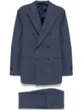 Caruso double-breasted suit - Blue