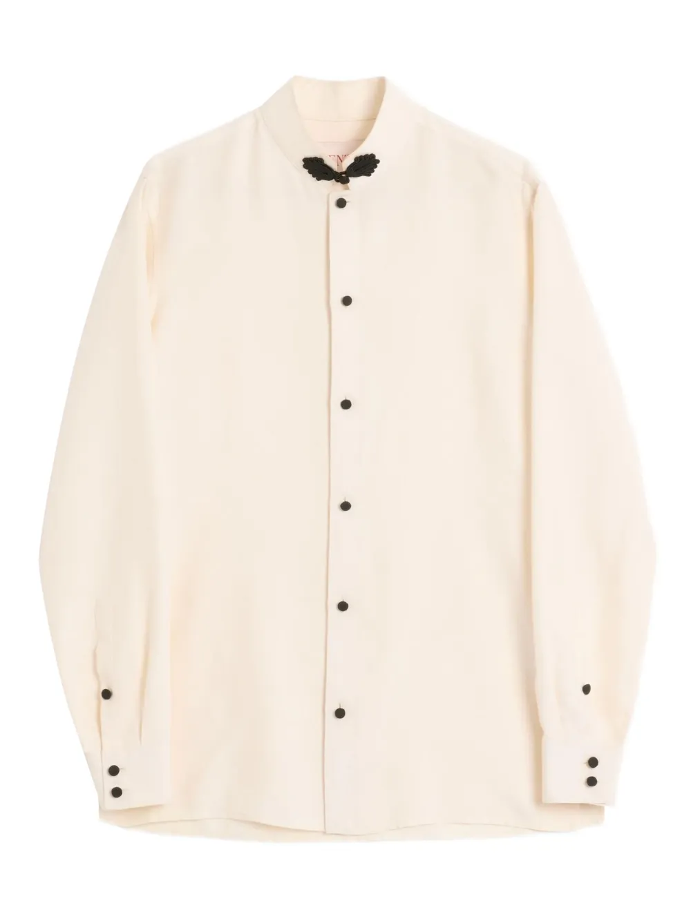 Image 1 of Valentino Garavani toggle-fastening silk shirt