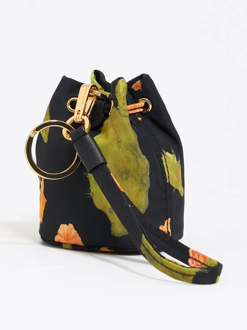 Bimba y Lola Make-up tas met bloemenprint - Zwart