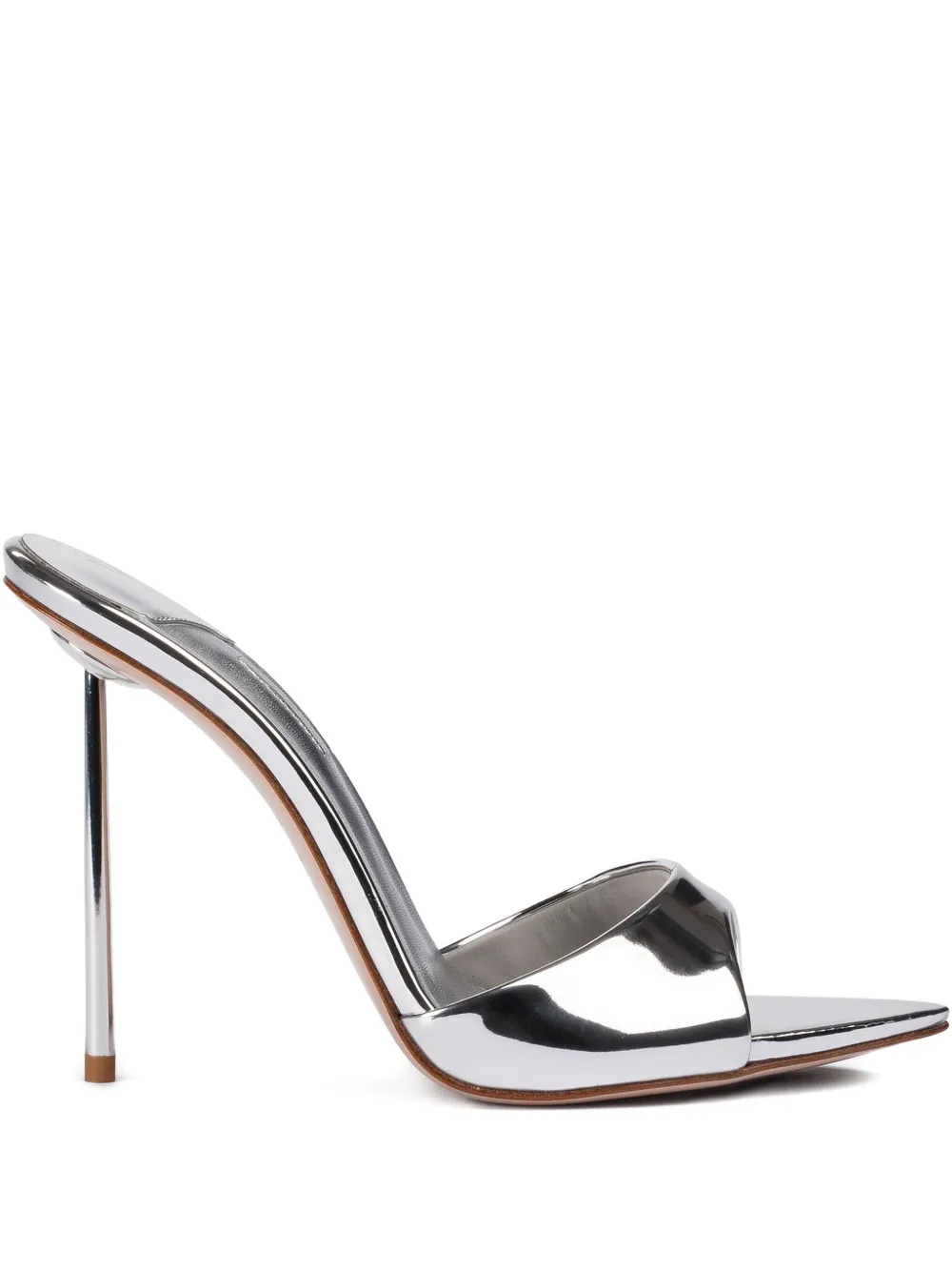 Le Silla 80mm Bella metallic sandals Silver