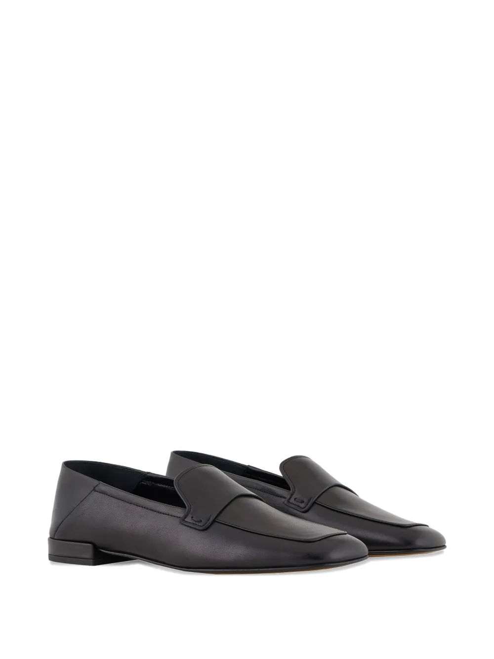 Giorgio Armani smooth-leather loafers - Zwart