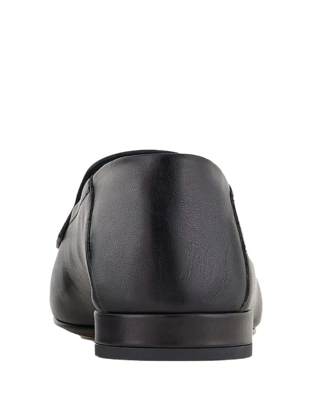 Giorgio Armani smooth-leather loafers Black