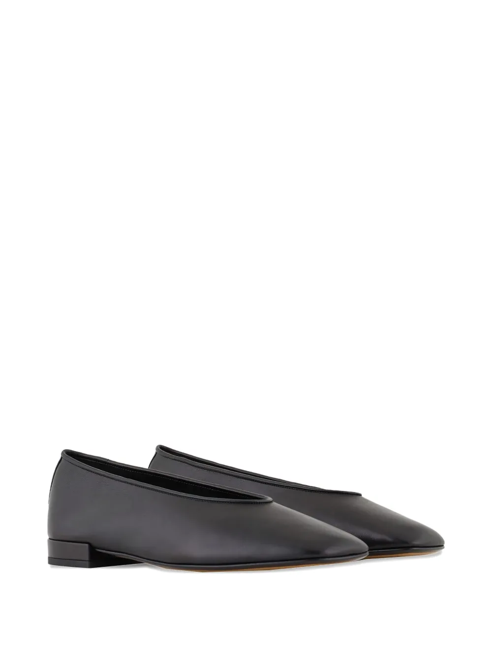 Giorgio Armani smooth-leather ballerinas - Zwart