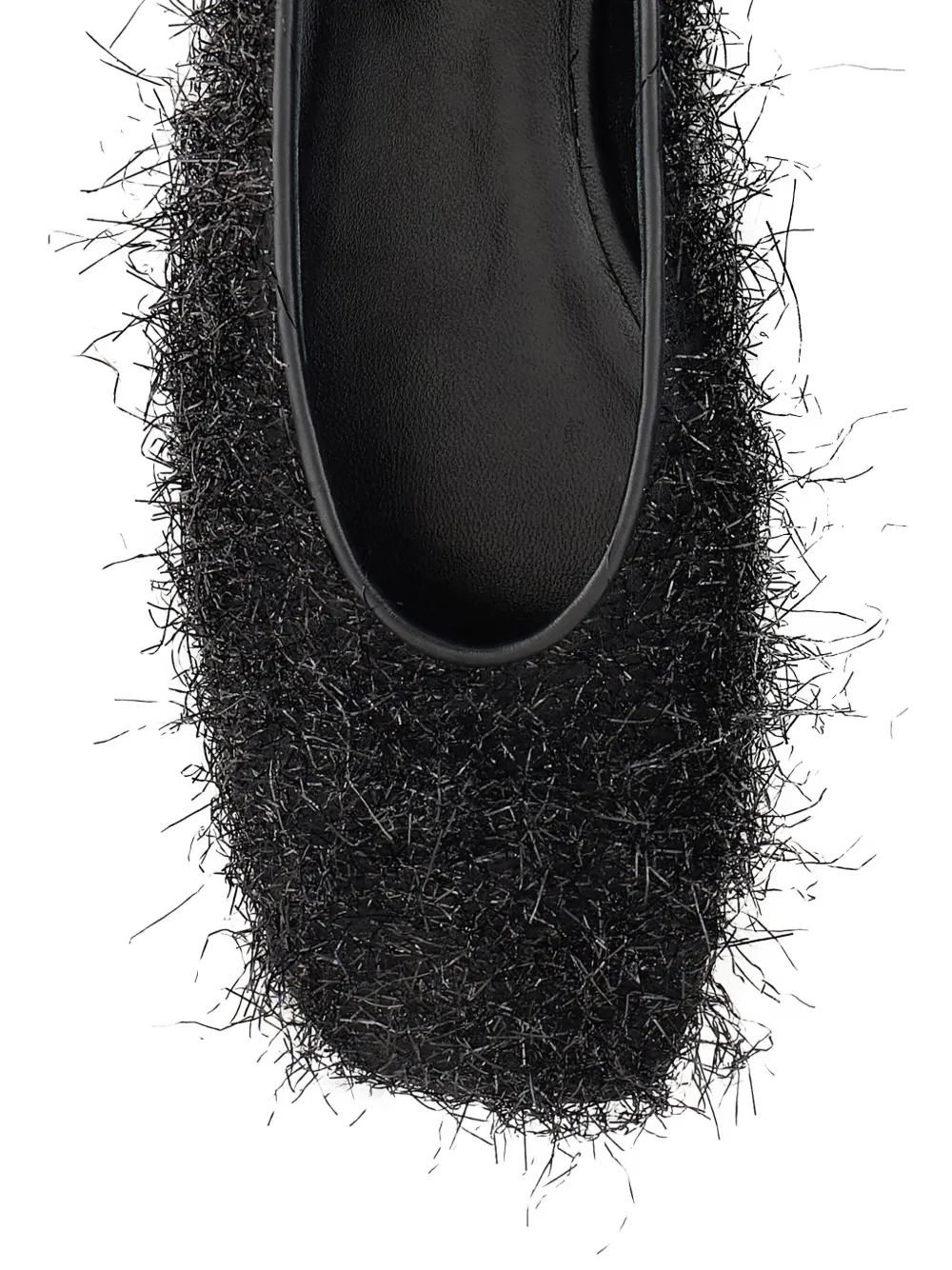 GIORGIO ARMANI FAUX-FUR BALLERINAS