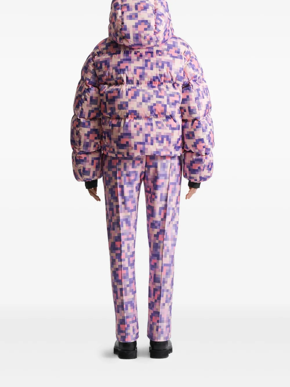 Fusalp x Crosby Studios Pixel donsjack Roze