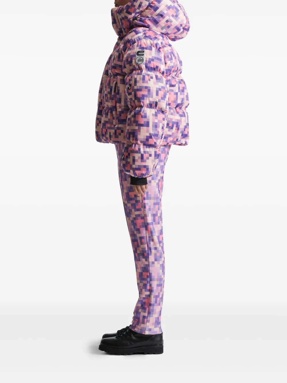 Fusalp x Crosby Studios Pixel donsjack Roze