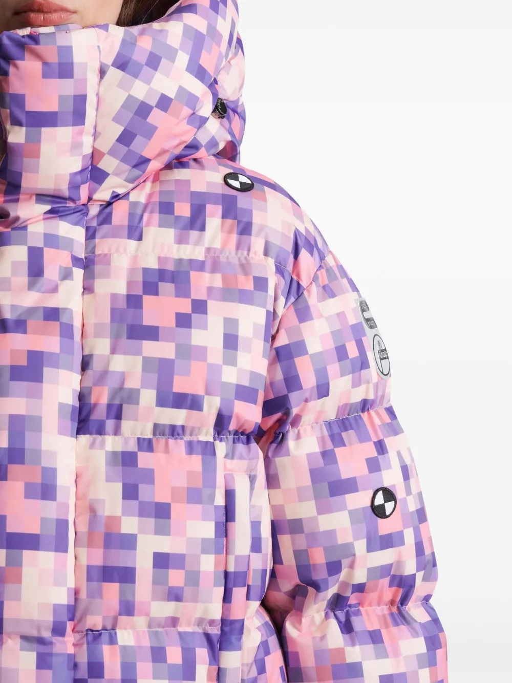 Fusalp x Crosby Studios Pixel donsjack Roze