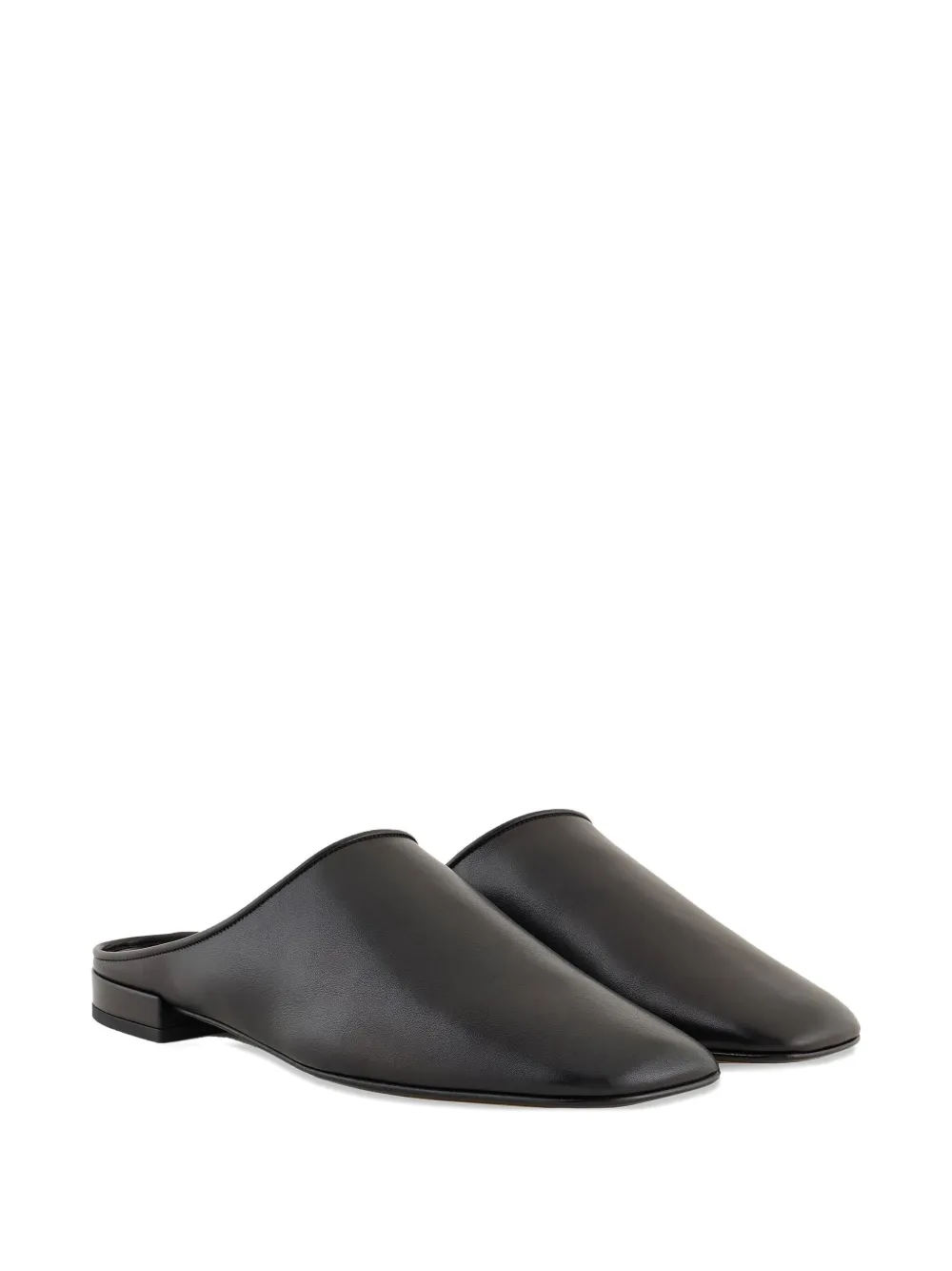 GIORGIO ARMANI SMOOTH-LEATHER MULES