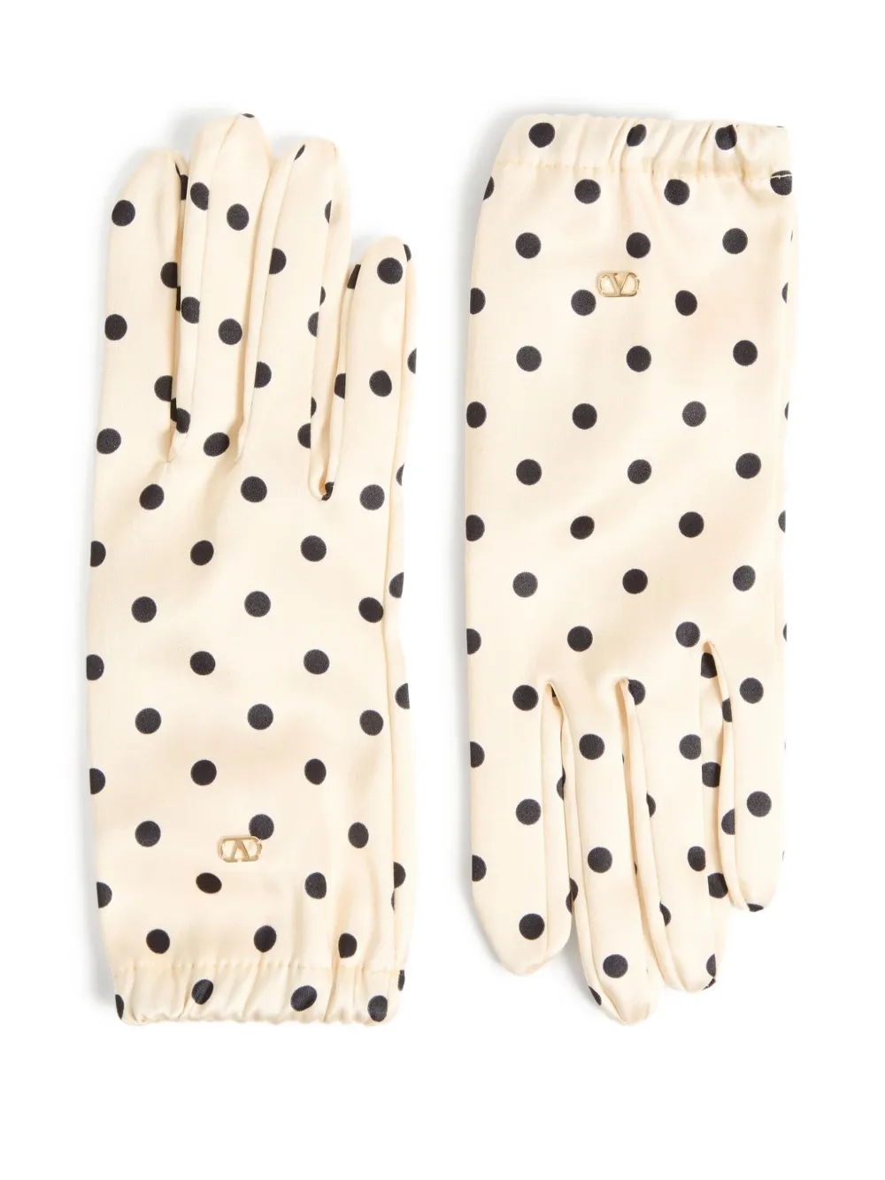 VALENTINO GARAVANI VLOGO SIGNATURE POLKA DOT-PRINT GLOVES