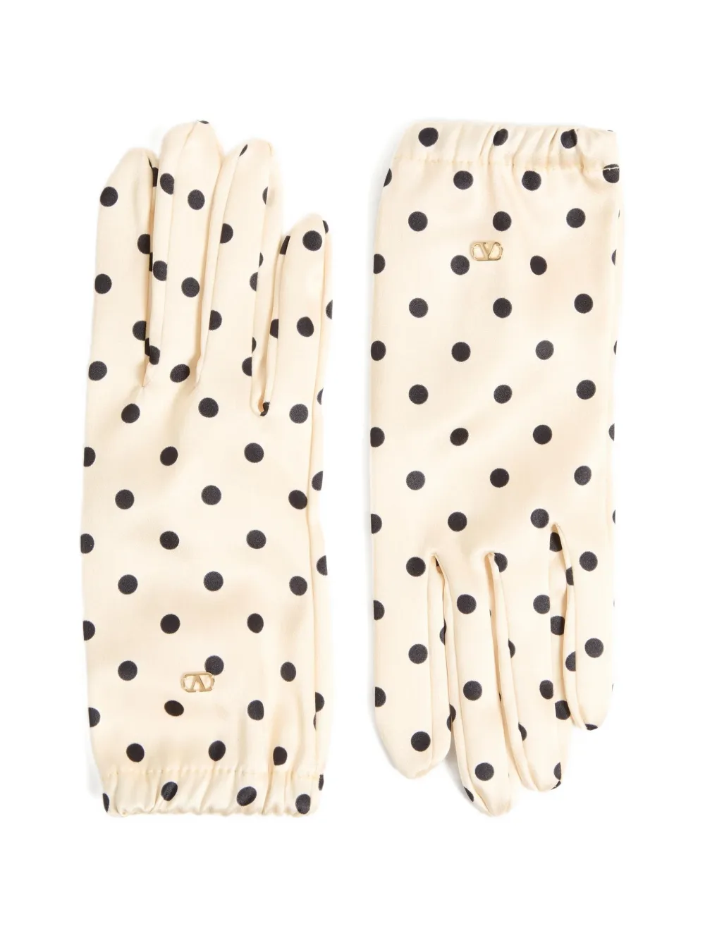 Valentino Garavani Guanti in seta a pois - Toni neutri