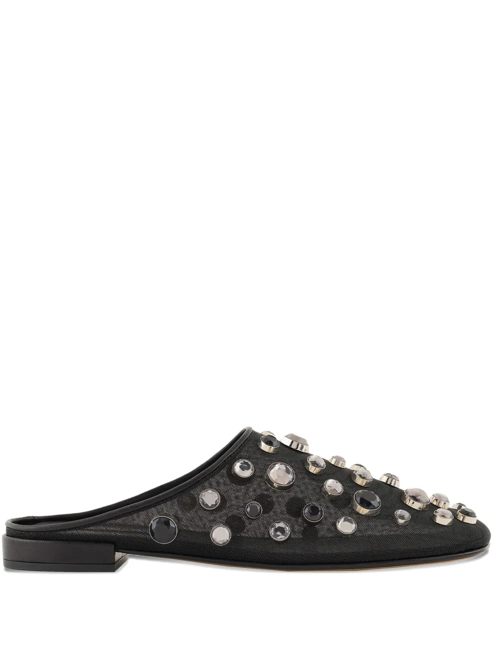 Giorgio Armani rhinestone-embellished mules Black