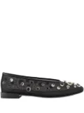 Giorgio Armani rhinestone-embellished ballerinas - Black