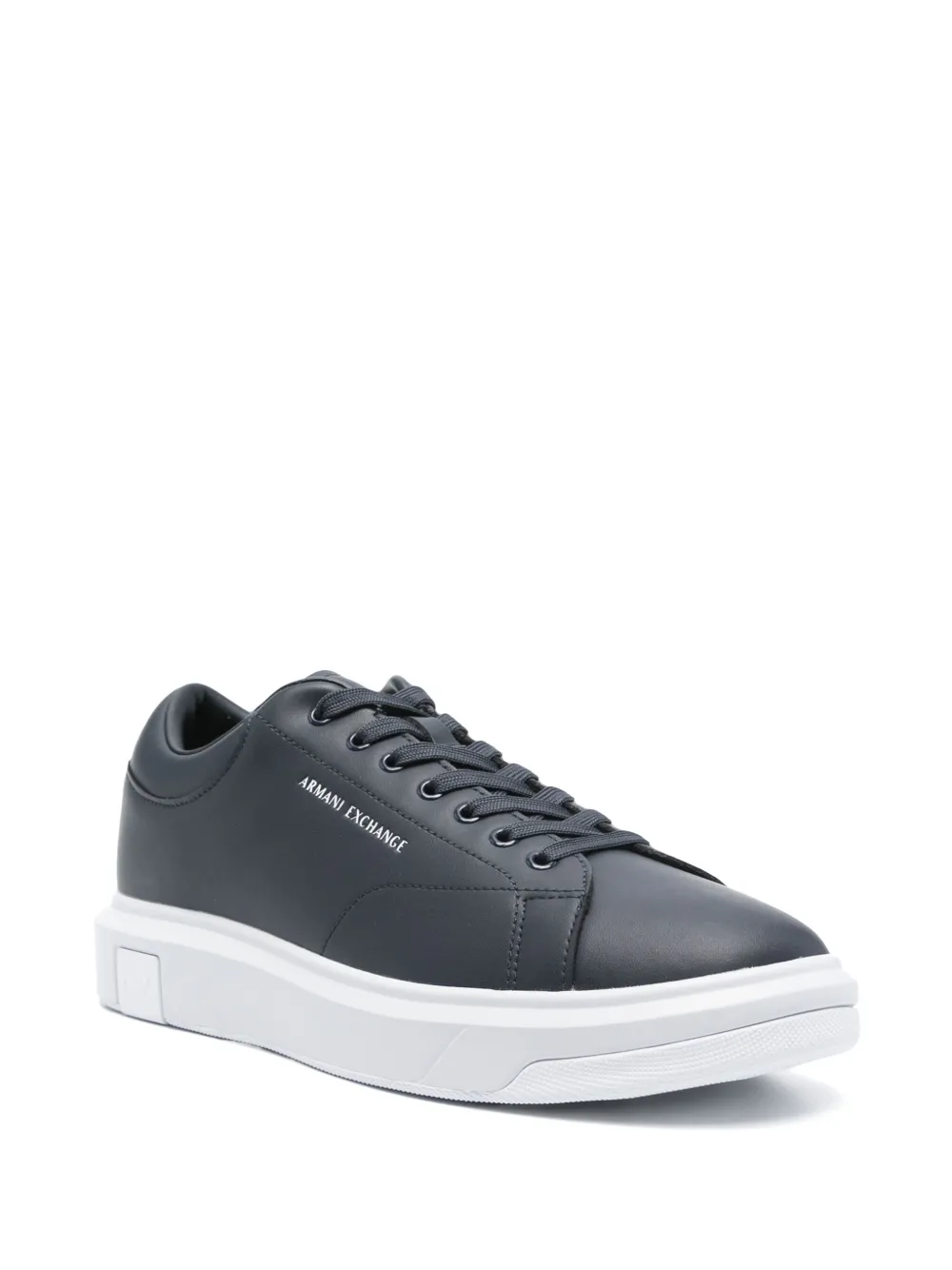 Armani Exchange leather sneakers Blue