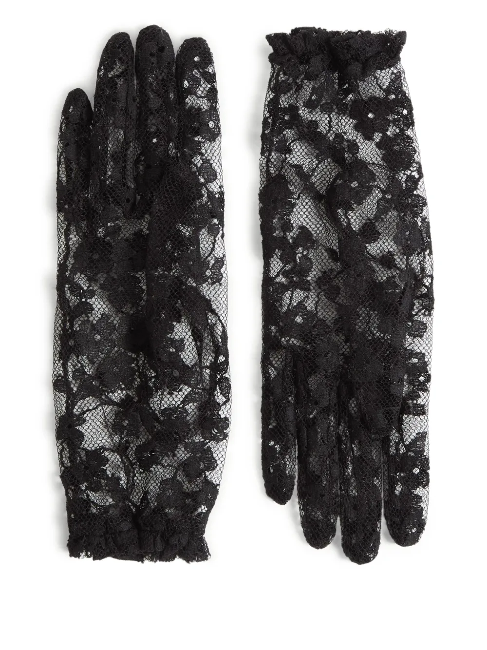 Valentino Garavani VLogo Signature kanten handschoenen Zwart