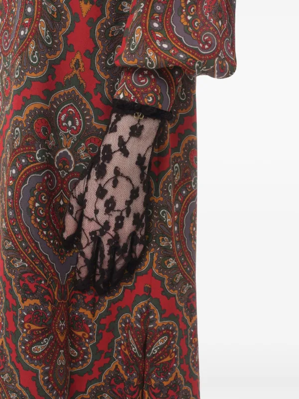 Valentino Garavani VLogo Signature Lace Gloves | Black