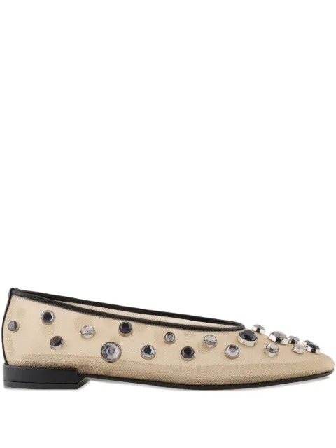 Giorgio Armani flats con detalles de strass