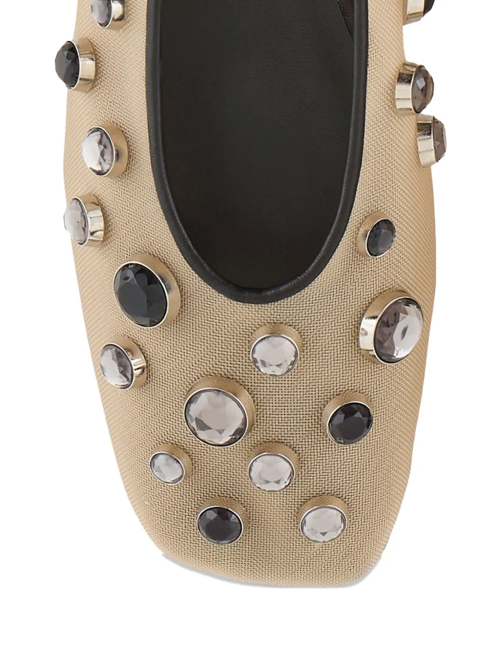 GIORGIO ARMANI RHINESTONE-EMBELLISHED BALLERINAS