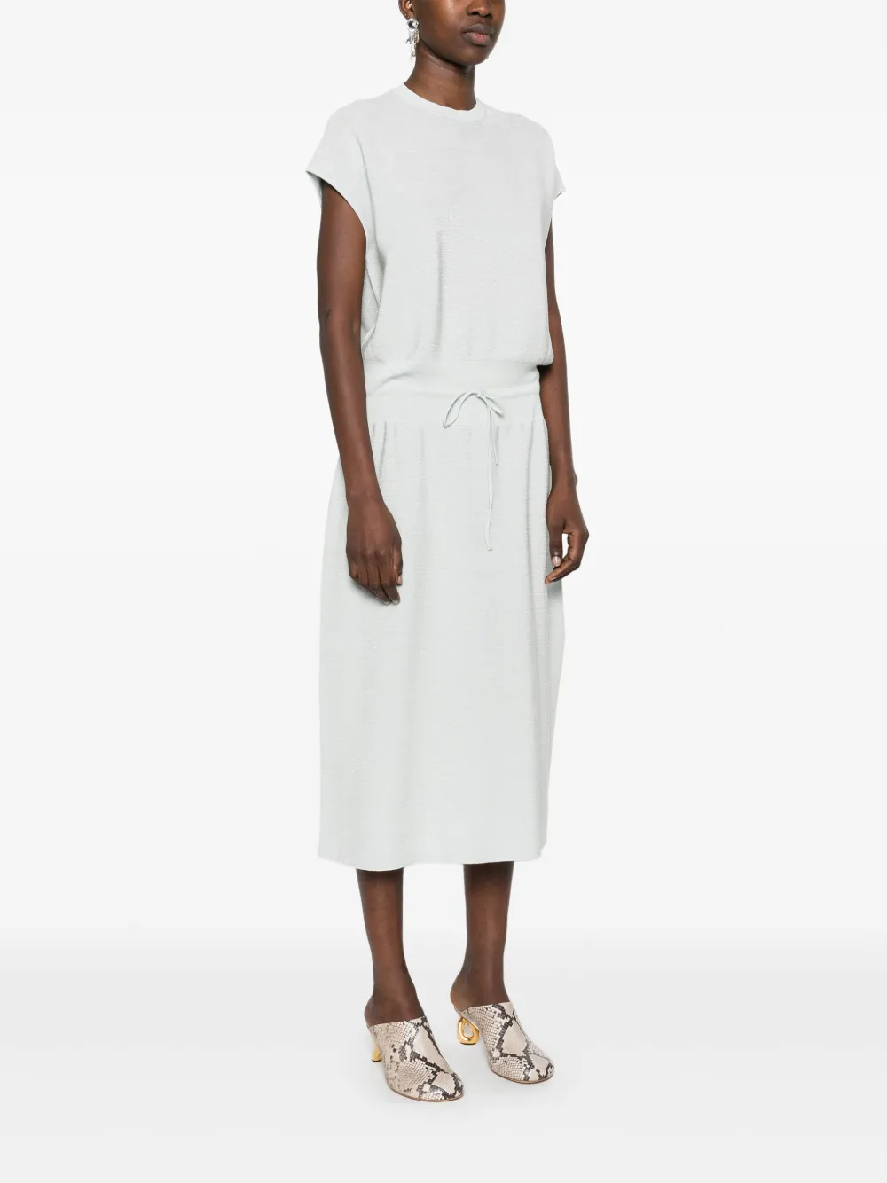 Fabiana Filippi Lurex midi-jurk Blauw