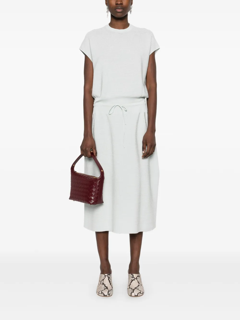 Fabiana Filippi Lurex midi-jurk - Blauw
