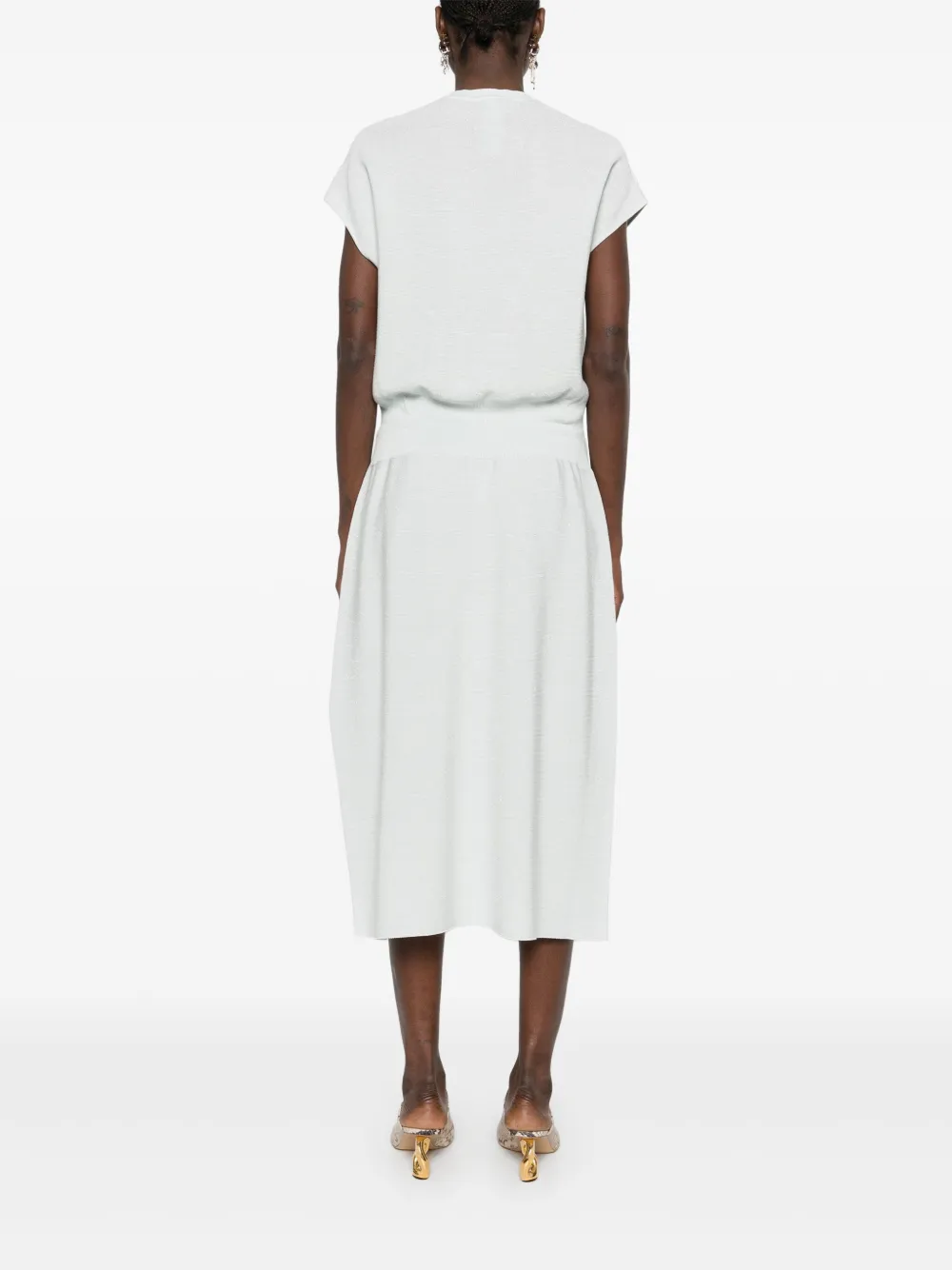 Fabiana Filippi Lurex midi-jurk Blauw